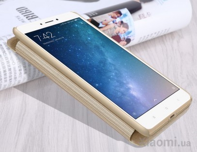 Чехол книжка Nillkin Sparkle Series для Xiaomi Mi Max 2 Gold